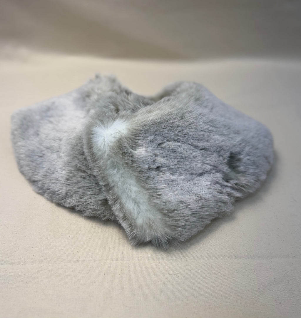 Grey Fur Collar