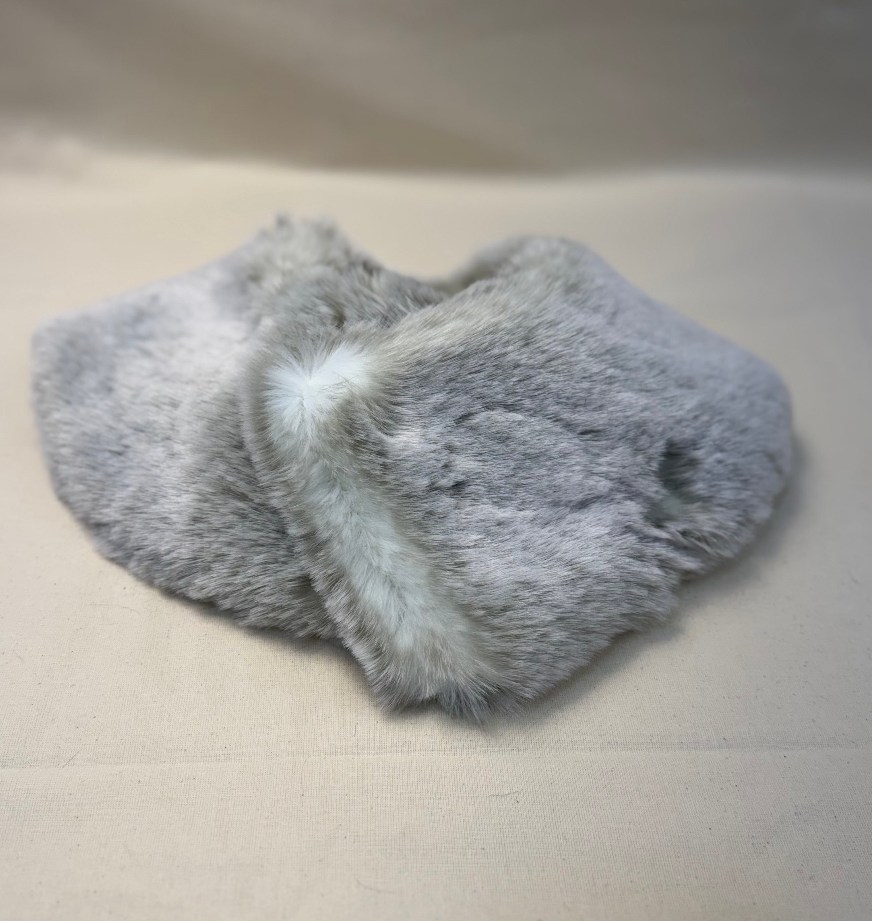 Grey Fur Collar