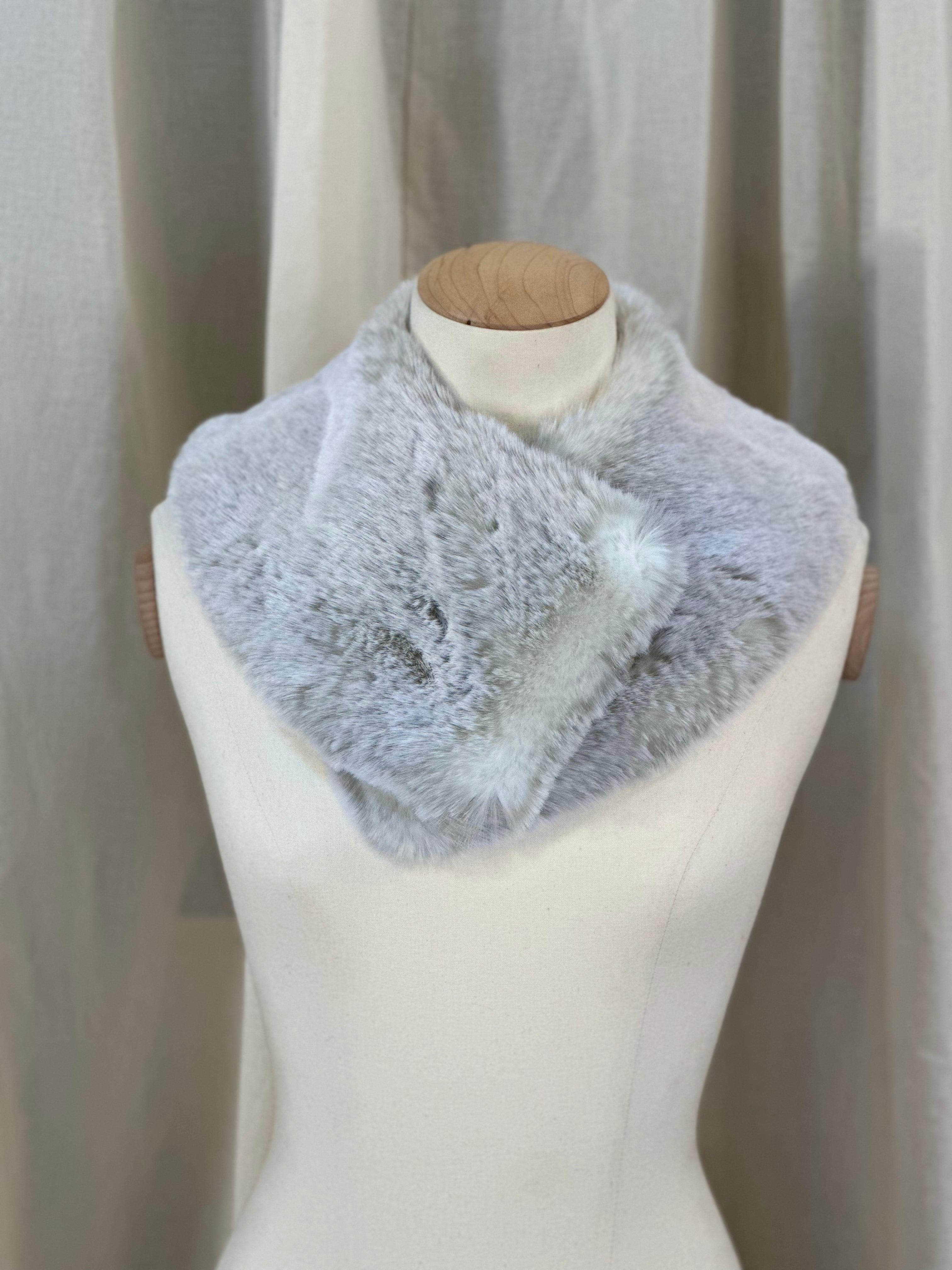 Grey Fur Collar