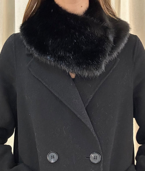 Black Fur Collar