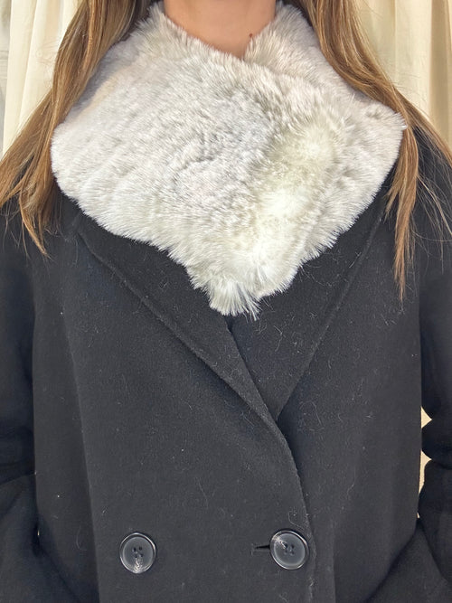 Grey Fur Collar