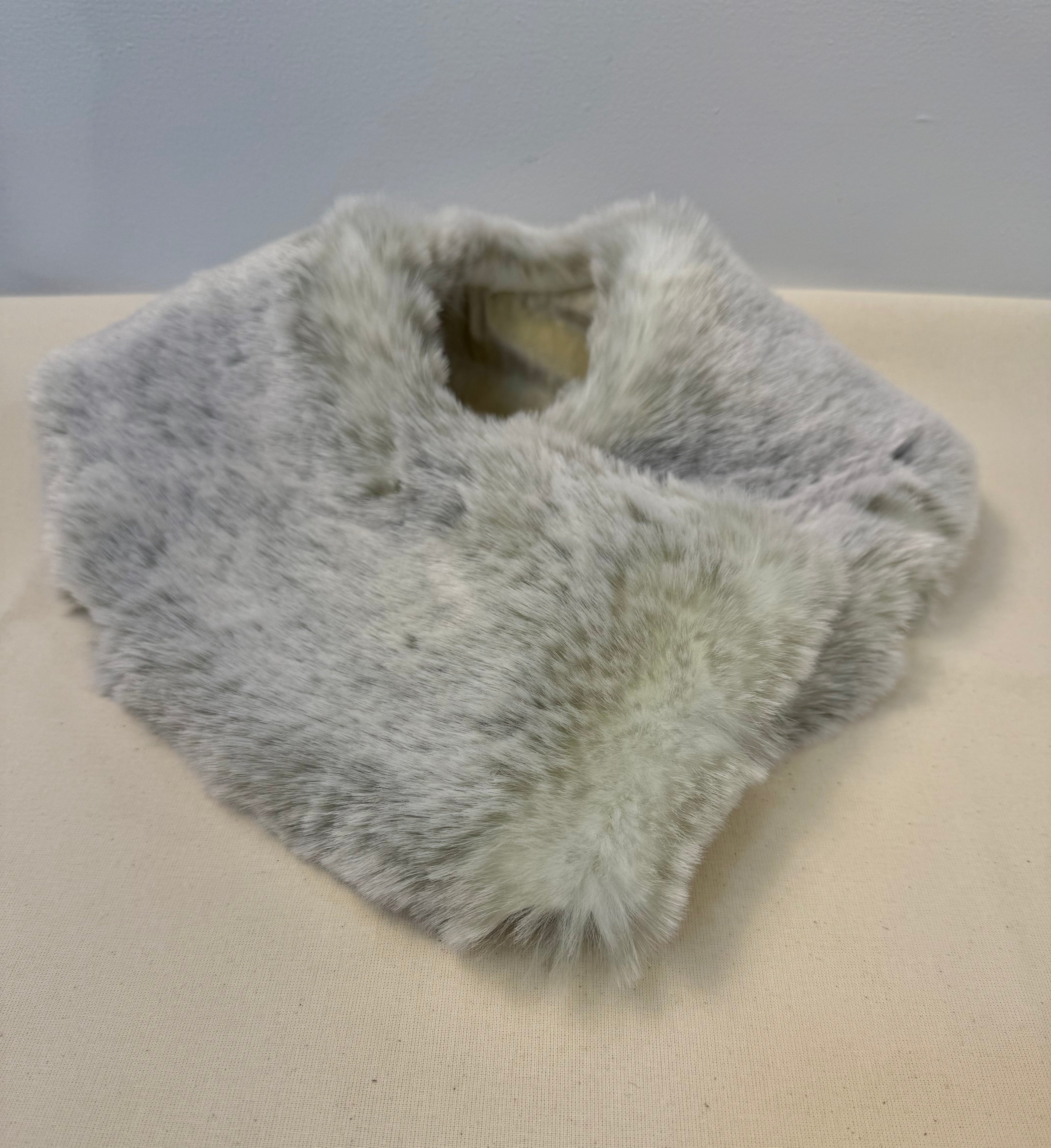 Grey Fur Collar